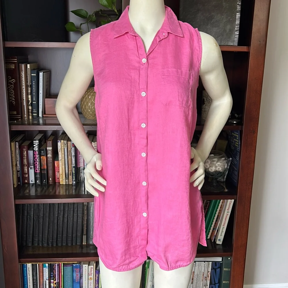J Jill Love Linen Sleveless Top - Picture 1 of 6